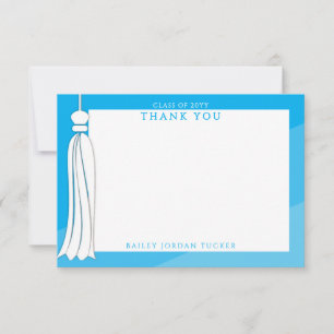 Afstuderen Tassel Sky Blue Ombre Bedankt