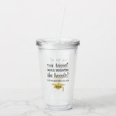 Afstuderen Tassel Worth the Hassle Personalized Acryl Drinkbeker (Achterkant)