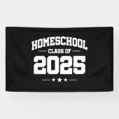 Afstuderen Terug naar Home School Class van 2025 Spandoek (Horizontaal)
