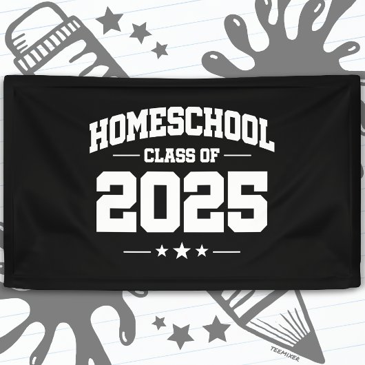 Afstuderen Terug naar Home School Class van 2025 Spandoek