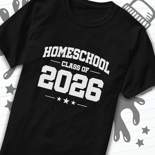Afstuderen Terug naar Home School Class van 2026 T-shirt