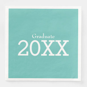 Afstuderen Theme Aqua Paper Napkin Servet