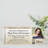 Afstuderen Ticket-uitnodigingen Kaart (Staand voorkant)