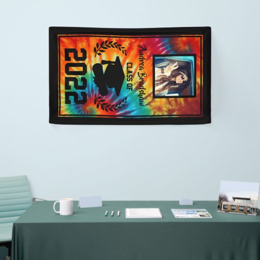 Afstuderen Tie Dye Spandoek (Beurs)