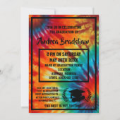 Afstuderen Tie Dye Uitnodiging (Achterkant)