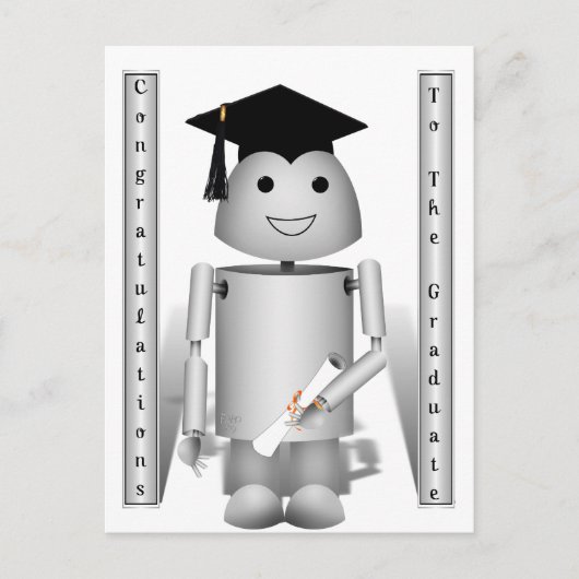 Afstuderen Tijd voor Robo-x9! Briefkaart (Voorkant)