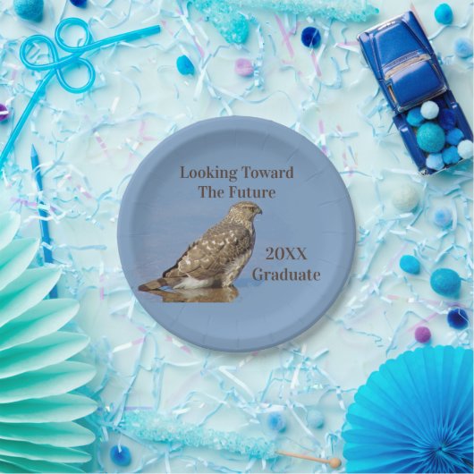Afstuderen Toekomstige Vastgestelde Hawk Foto Afst Papieren Bordje (Feest)