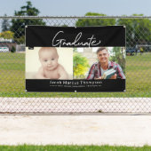 Afstuderen Toen en Nu Man Afstudeerder Custom foto Spandoek (Insitu)