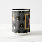 Afstuderen Traditionele zwarte Mok en gouden buis (Midden)
