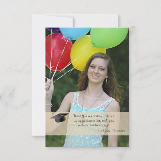 Afstuderen Transparency Photo Card Aankondiging (Voorkant)