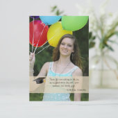 Afstuderen Transparency Photo Card Aankondiging (Staand voorkant)