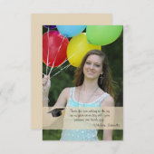 Afstuderen Transparency Photo Card Aankondiging (Voorkant / Achterkant)