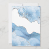 Afstuderen Trendy Blue Silver Agate Kaart (Achterkant)