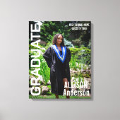 Afstuderen Trendy Magazine Style Hoesje Afstuderen Canvas Afdruk (Voorkant)