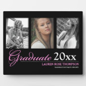 Afstuderen Trio Photo Collage Keepslag Fotoplaat (Voorkant)