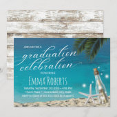 Afstuderen Tropische strandbak Beach Kaart (Voorkant / Achterkant)