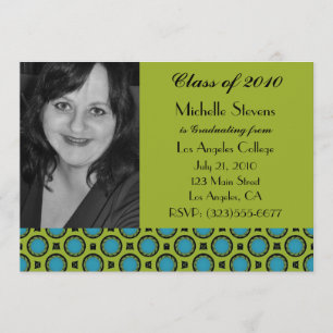 afstuderen turquoise green kaart