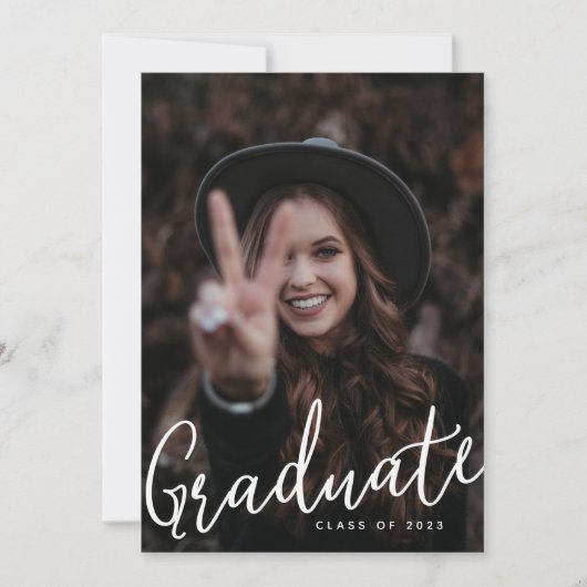 Afstuderen Twee Aangepaste Moderne Afstuderen van  Kaart (Voorkant)