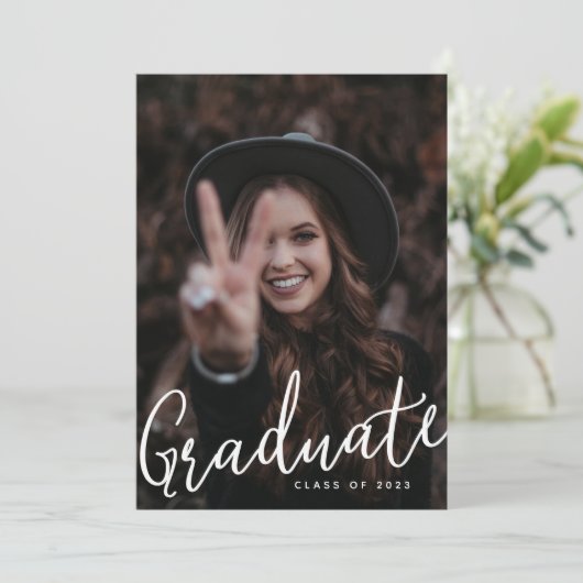 Afstuderen Twee Aangepaste Moderne Afstuderen van  Kaart (Staand voorkant)