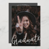 Afstuderen Twee Aangepaste Moderne Afstuderen van  Kaart (Voorkant / Achterkant)