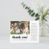 Afstuderen twee foto Foto bedankt Briefkaart (Staand voorkant)