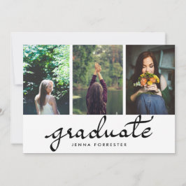 Afstuderen Typografie Drie Fotogradatie Partij Kaart