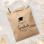 Afstuderen Typografie Modern Favor Bag Bedankzakje (Geknipt)