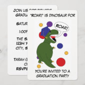 Afstuderen Tyrannosaurus Rex Aangepast Personalise Kaart (Voorkant / Achterkant)