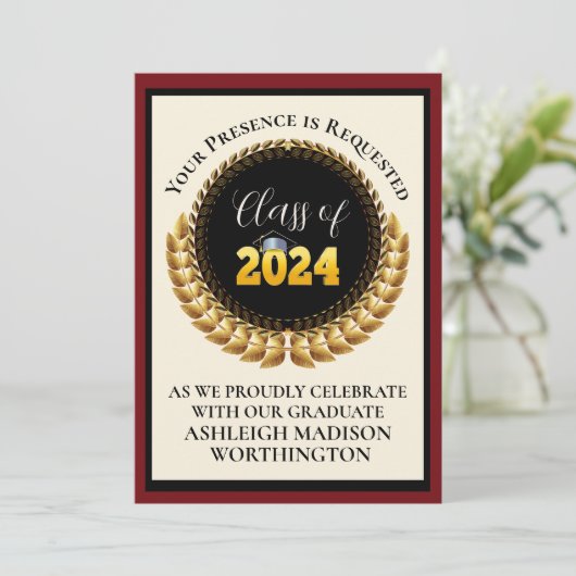 Afstuderen Uitnodiging (Staand voorkant)