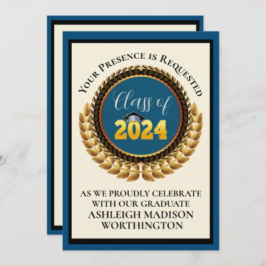 Afstuderen Uitnodiging (Voorkant / Achterkant)