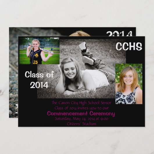 Afstuderen Uitnodiging (Voorkant / Achterkant)