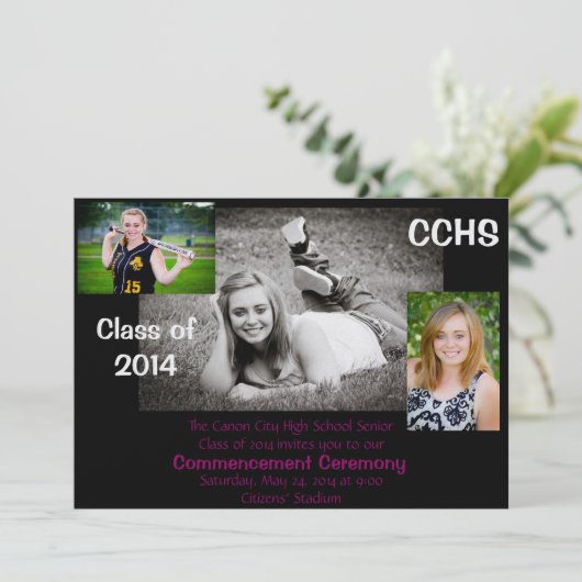 Afstuderen Uitnodiging (Staand voorkant)