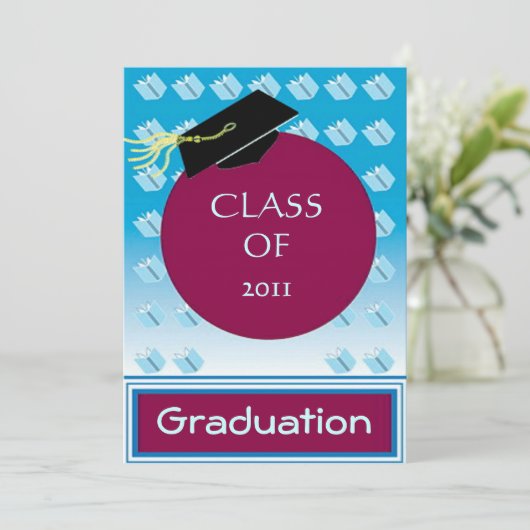 Afstuderen Uitnodiging (Staand voorkant)