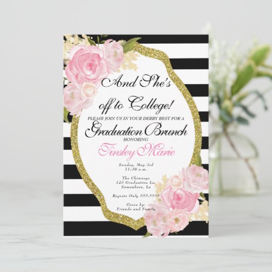 Afstuderen Uitnodiging (Staand voorkant)