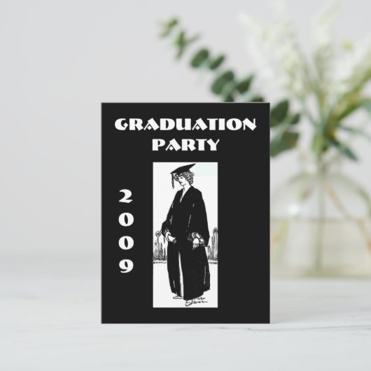 Afstuderen uitnodiging (Staand voorkant)