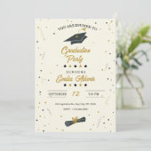 Afstuderen uitnodiging, Modern Afstuderen Senior Kaart (Staand voorkant)