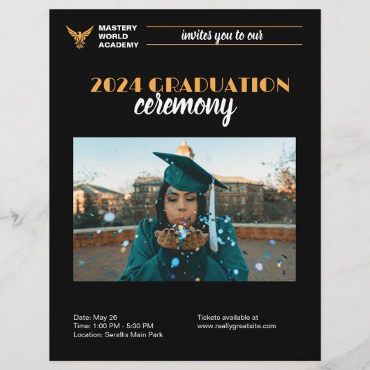 Afstuderen Uitnodiging Senior Afstuderen Flyer (Voorkant)