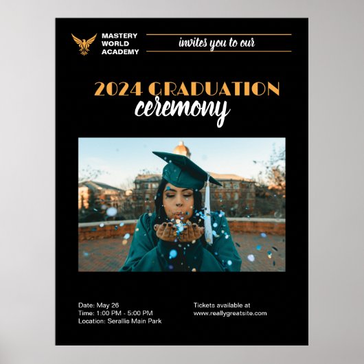 Afstuderen Uitnodiging Senior Afstuderen Poster (Voorkant)