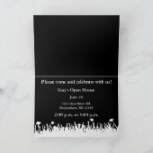 Afstuderen Uitnodiging Uw Foto Silhouette Crowd (Binnen)