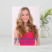 Afstuderen uitnodiging voor fotobekendmaking (Staand voorkant)