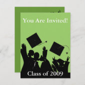 Afstuderen uitnodigingsklasse van 2009 uitnodiging briefkaart (Voorkant / Achterkant)