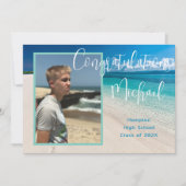 Afstuderen Unisex Tropical Beach Open House Kaart (Voorkant)