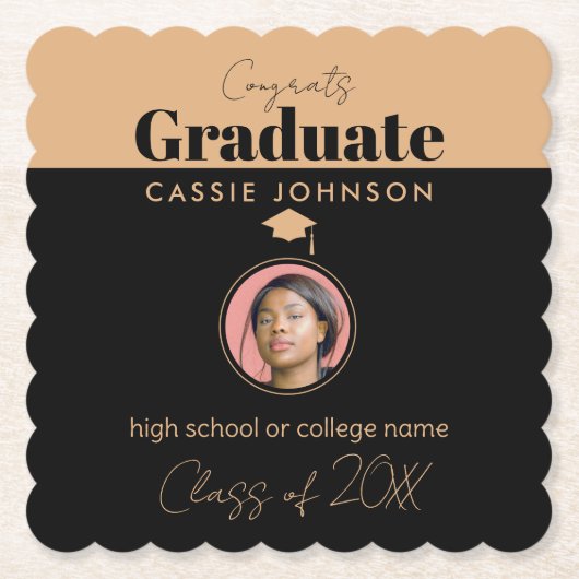 Afstuderen van 2023 kartonnen onderzetters (Voorkant)