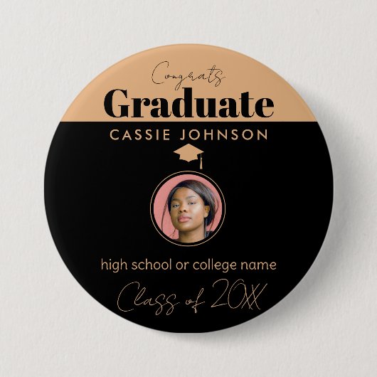 Afstuderen van 2023 ronde button 7,6 cm (Voorkant)