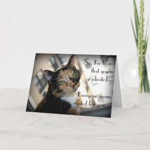 Afstuderen van Aloof Cat Kaart