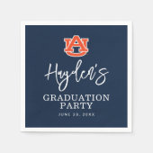 Afstuderen van Auburn - Auburn Tigers Servet (Voorkant)