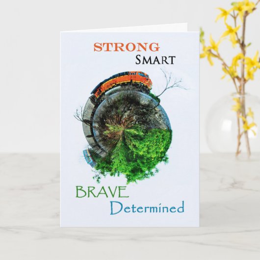 Afstuderen van bestemming kaart (Gele Bloem)