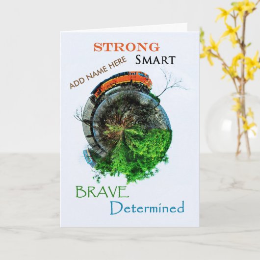 Afstuderen van bestemming kaart (Gele Bloem)