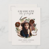 Afstuderen van bijtende bladeren en gewestjes aankondigingskaart (Voorkant / Achterkant)