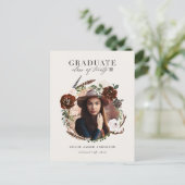 Afstuderen van bijtende bladeren en gewestjes aankondigingskaart (Staand voorkant)